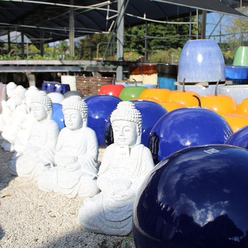 Decorate your home garden with our Buddhas Statues and pebbles stones. We offer premium soil, plant fertilizer, and mulch and much more