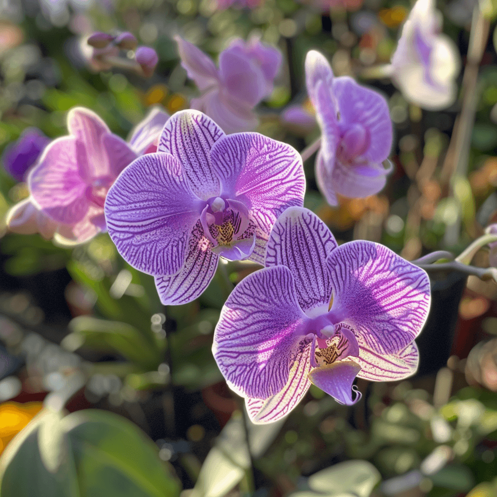 Lavender orchids for sale at Kendall plant nursery