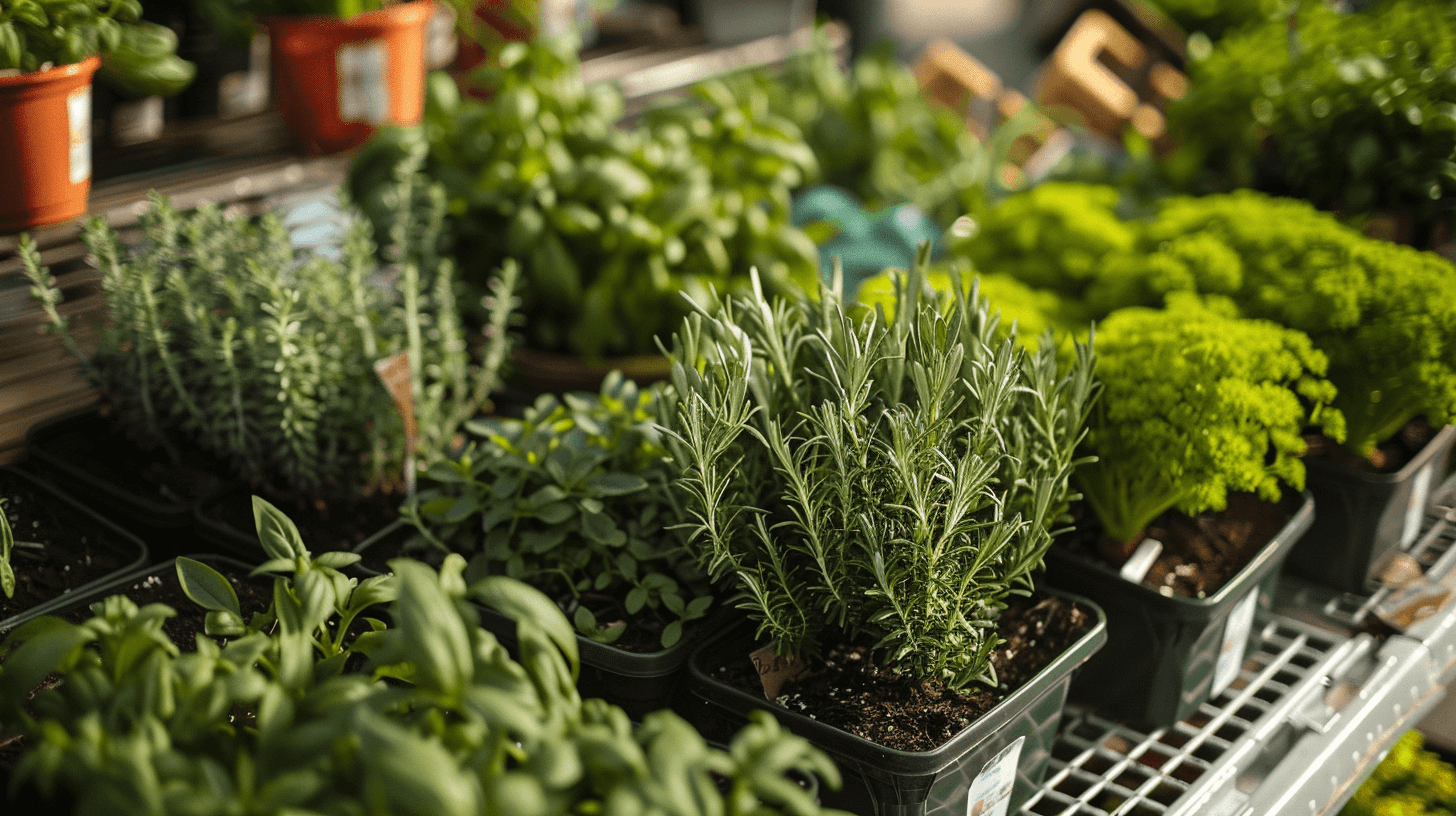 Tropical herbs for sale in local Kendall plant nursery