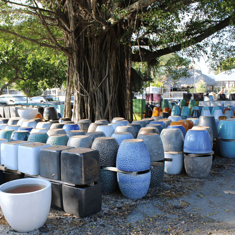 Colorful ceramic garden pots for sale in Miami